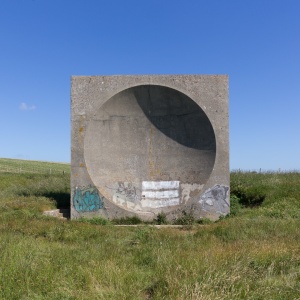 Abbot’s Cliff Acoustic mirror,  between Folkestone and Dover, a precursor to radar was uses as a listening device for detecting Zeppelin's and planes in WW1.